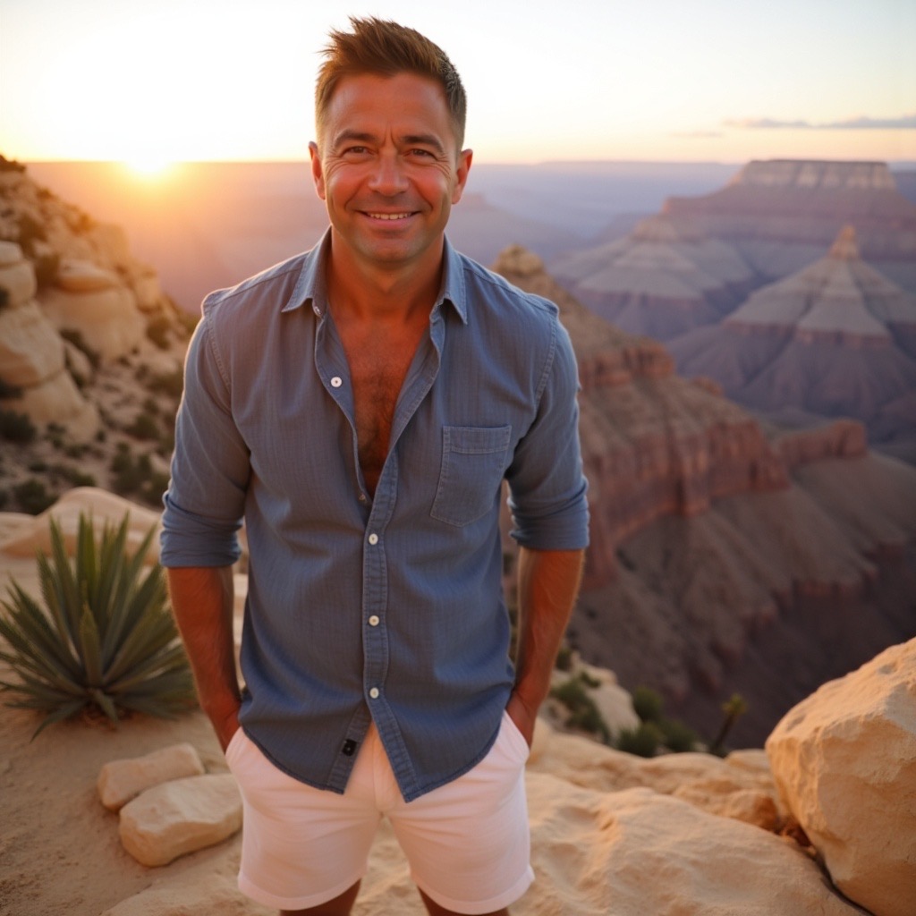 Patrick Lamb — canyon rim at sunset