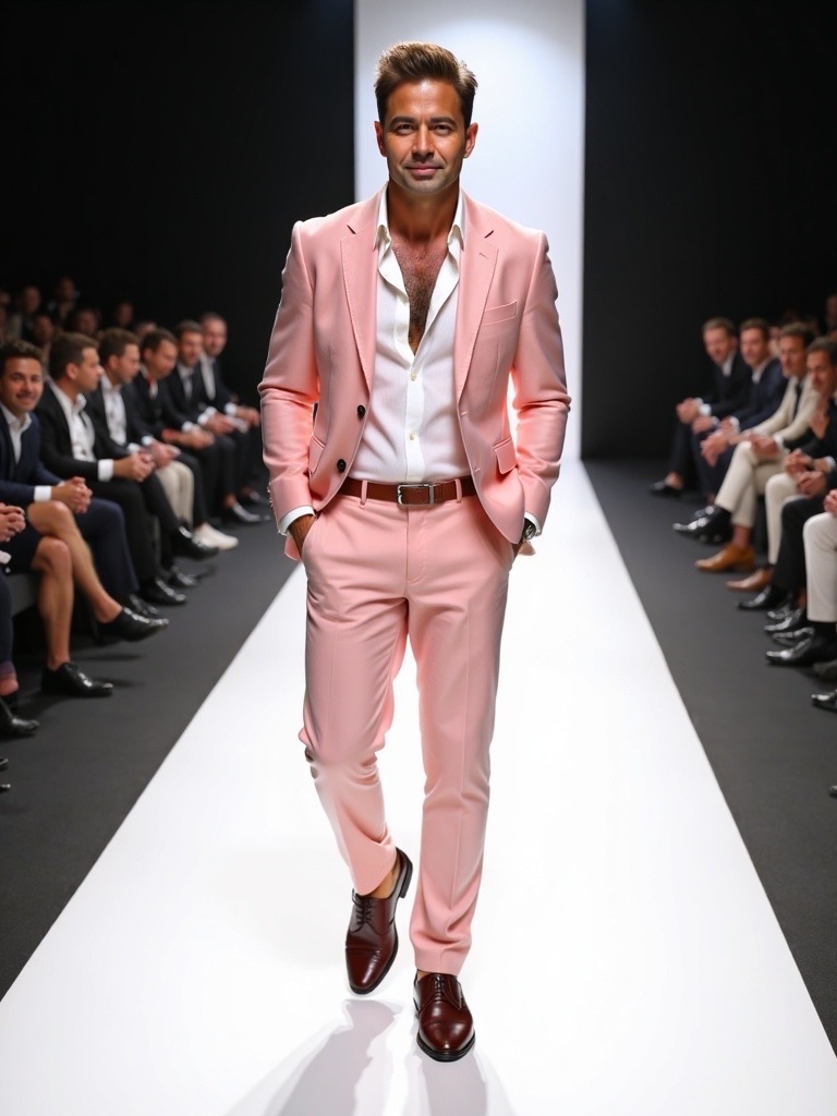 Patrick Lamb — pink suit runway