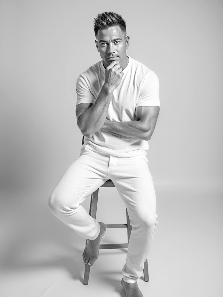 Patrick Lamb — black and white studio portrait